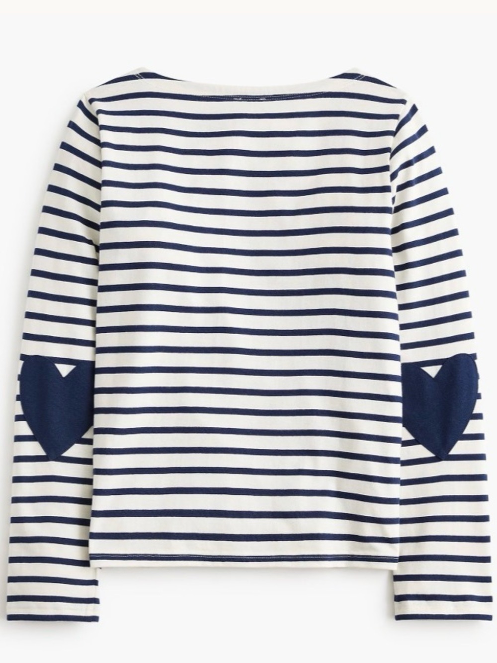 J.Crew Boatneck Striped Top with Heart Elbow Patches - Picture 8 of 8